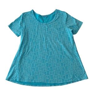 Fresh Produce Aqua Geometric Print Tunic Top
